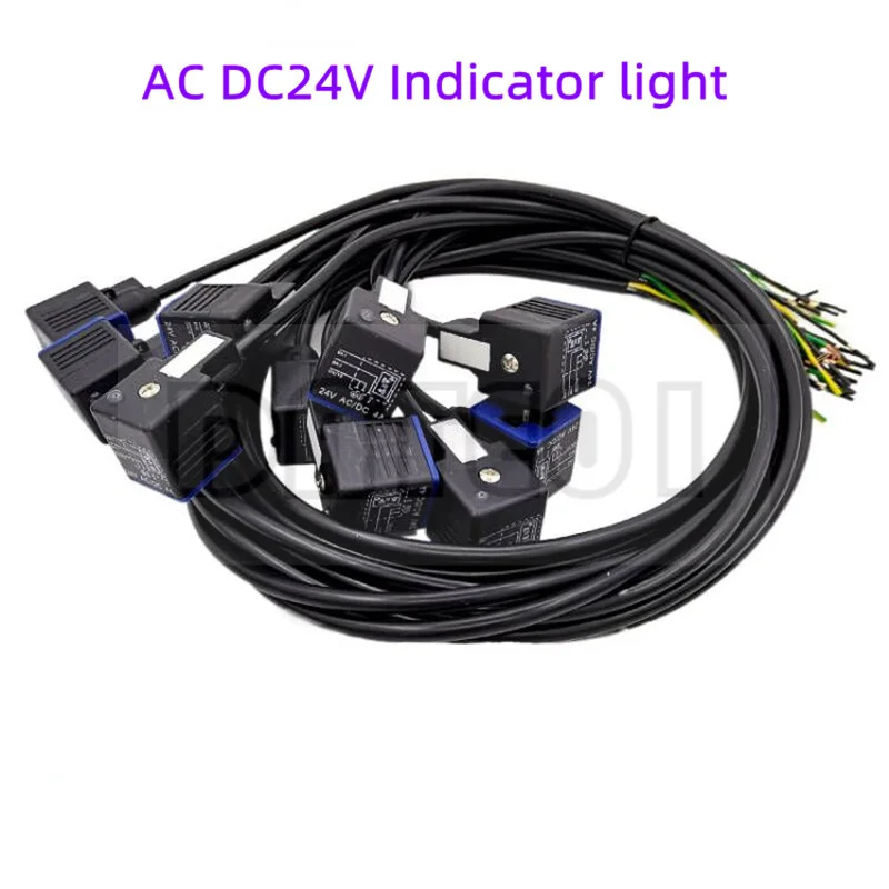 Solenoid Valve Hydraulic Valve Dust proof Waterproof With Light Wire Plug AC/DC24V4A Integrated Wiring Casting Plug 18mm