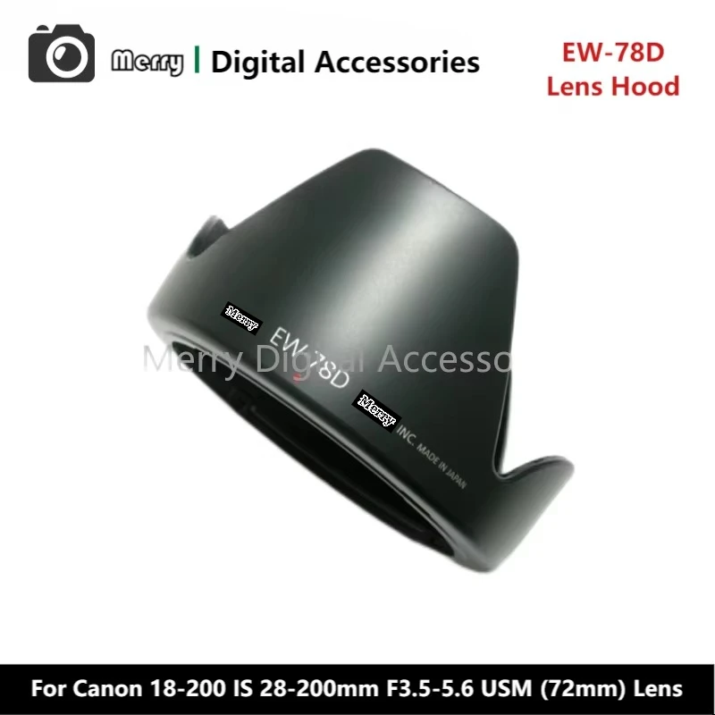 

New Original Genuine Front Lens Hood EW-78D For Canon 18-200 IS 28-200mm F3.5-5.6 USM (72mm) Camera Lens