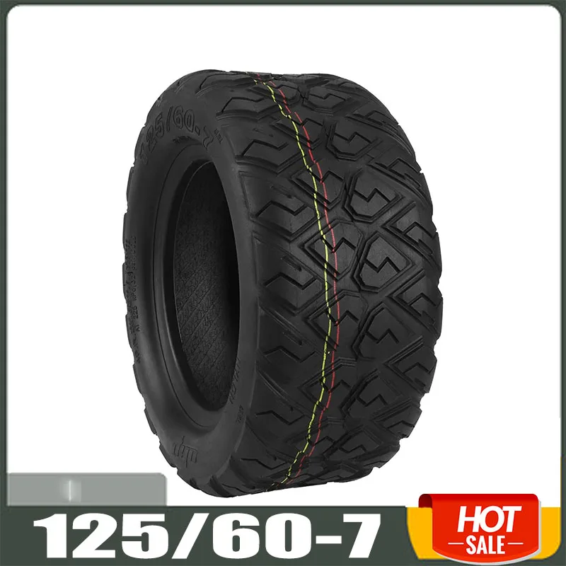 Neumático para Scooter 125/60-7, Neumático Todoterreno sin Cámara, Neumático Antideslizante al Vacío para Scooter Eléctrico DualtronX/DTX, Repuesto de Neumático
