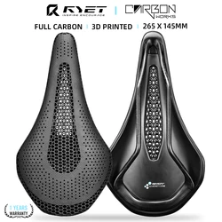 RYET Ultra Full Carbon 3D printed Bike Saddle 205g High Modulus Carbon Fiber Base for MTB Mountain Cycling Saddle 145mm