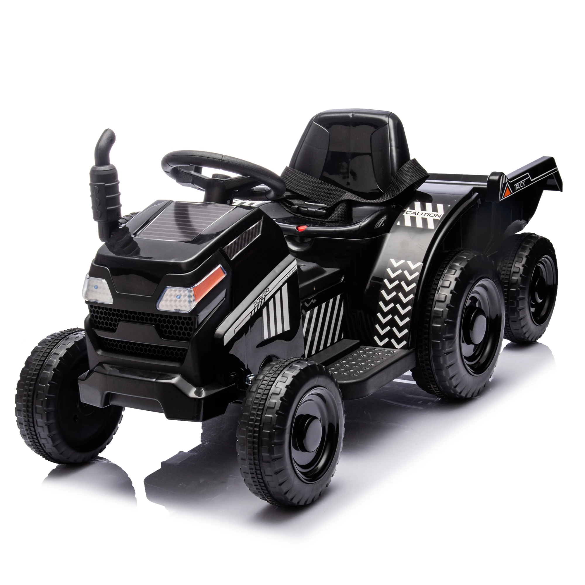 12V Kids Ride On Electric Tractor Black Knight,Kids Ride On Toy.Non-skid tires, steering wheel, foot ped alelectric motorcycle