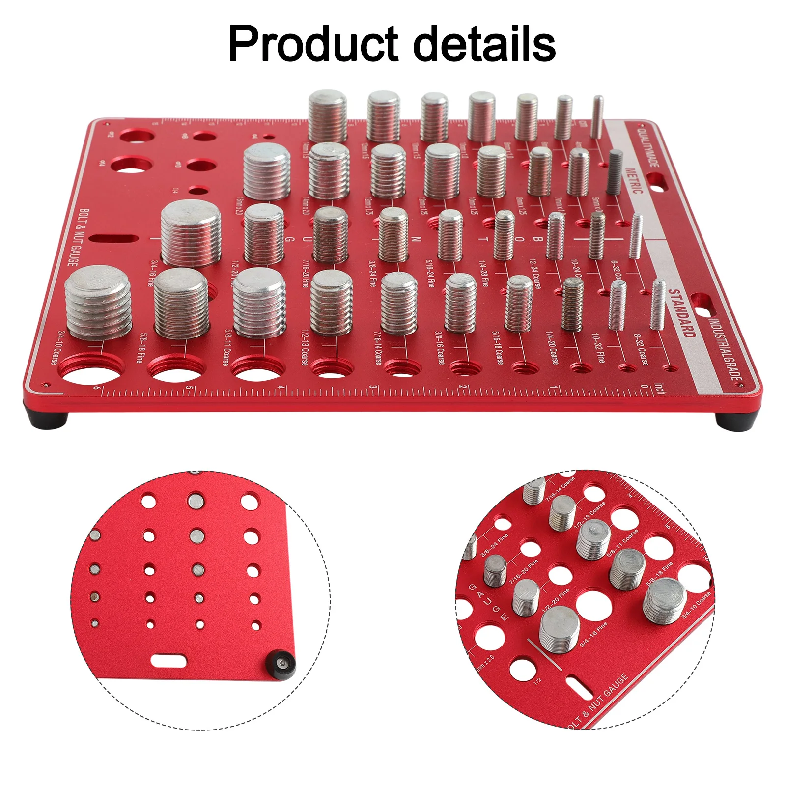 For Workshop Usage Nut And Bolt Gauge Measuring Tool Drill Bit Gauge Enhanced Identifying Capability Portable Design
