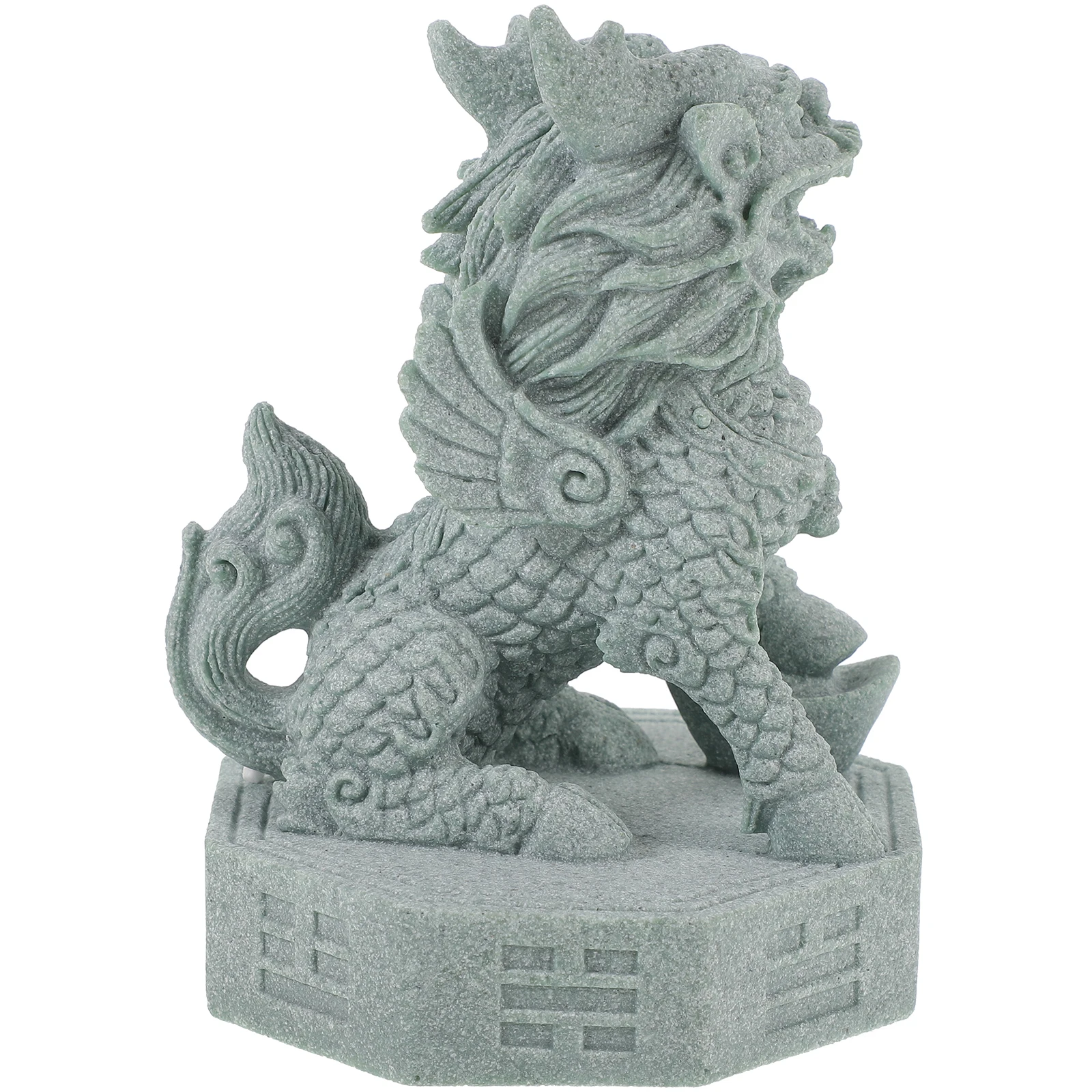 

1pc Ornament Kylin Decoration Vintage Animal Figurine Desktop Garden Statue Crafts Kylins Decor Landscape Figurine