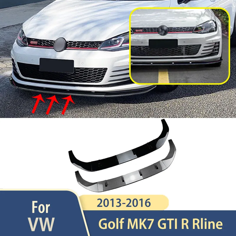 

Front Bumper Lip Spoiler Accessories For VW Golf 7 MK7 GTI GTD R Rline 2013 2014 2015 2016 Car Splitter Exterior Trim Body Kits