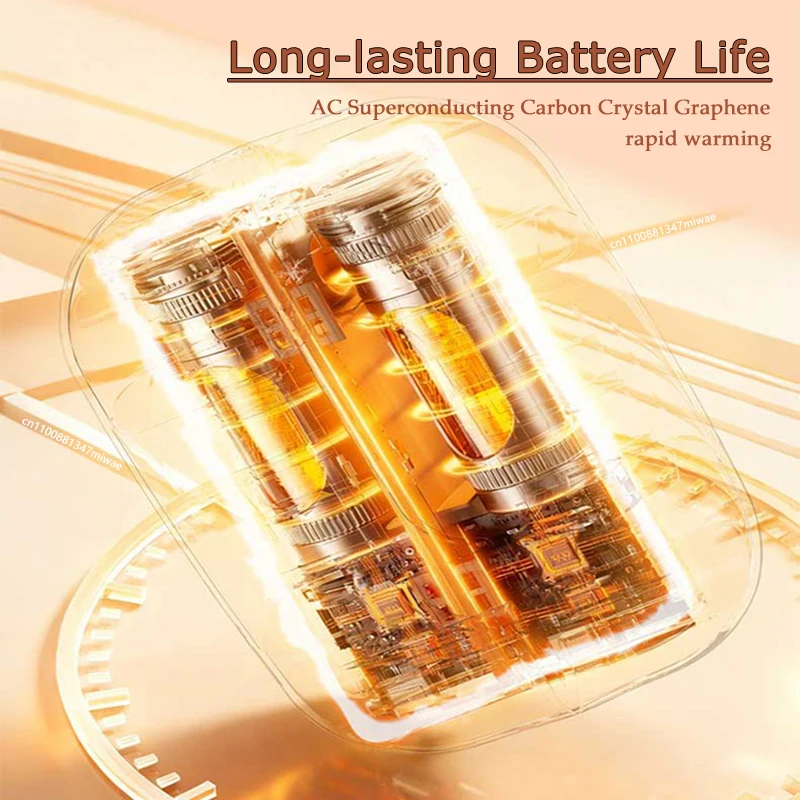 Xiaomi جهاز تدفئة محمول 6000mah قابلة للشحن المغناطيسي سبليت نوع تصميم تدفئة اليد الكهربائية مادة صديقة للبشرة سخان كهربائي #3