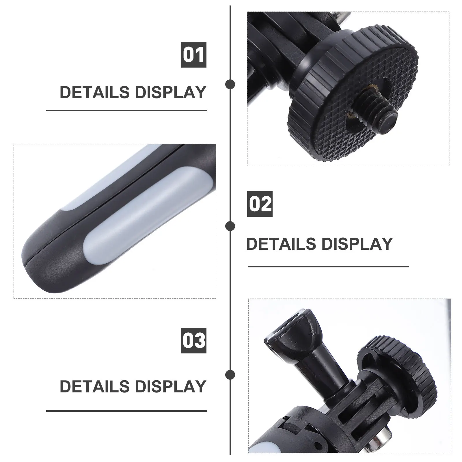 

Extendable Stainless Steel Camera Tripod Mini Tripod Stand Selfie Stick Outdoor Travel Hiking Picnics Flexible Angle Positions