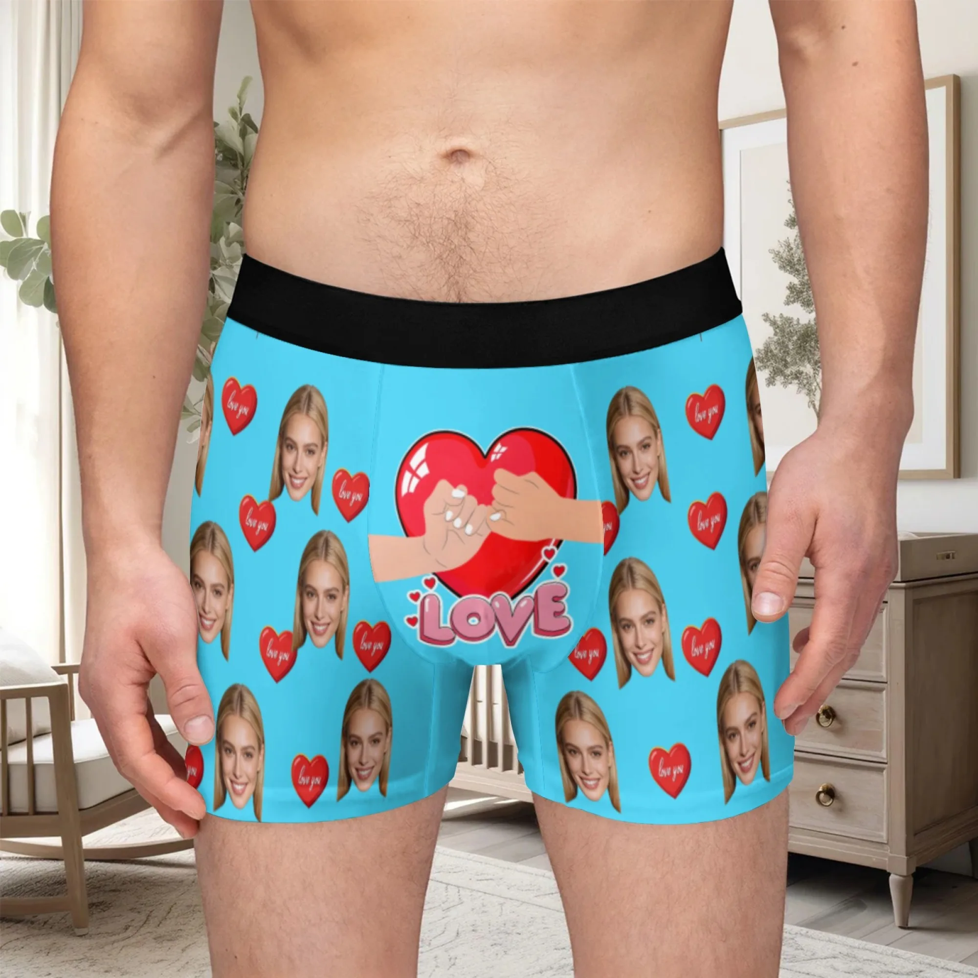 Personalized facial photo customization flat underwear customization men's Valentine's Day gift for husband gift for father