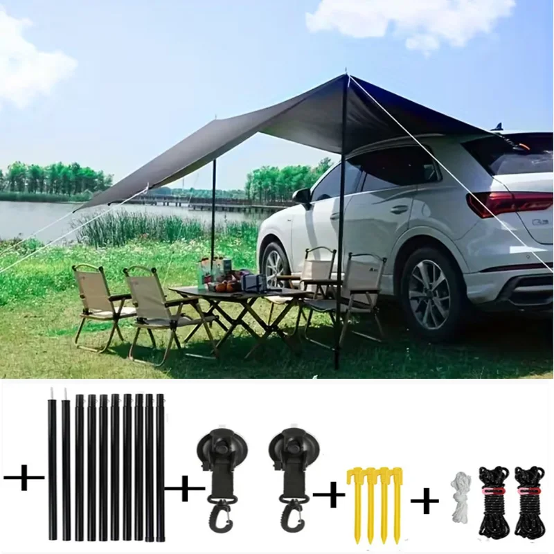 

Боковой тент для каравана, защита от УФ-излучения, водонепроницаемый, складной, для кемпинга, навес для автомобиля