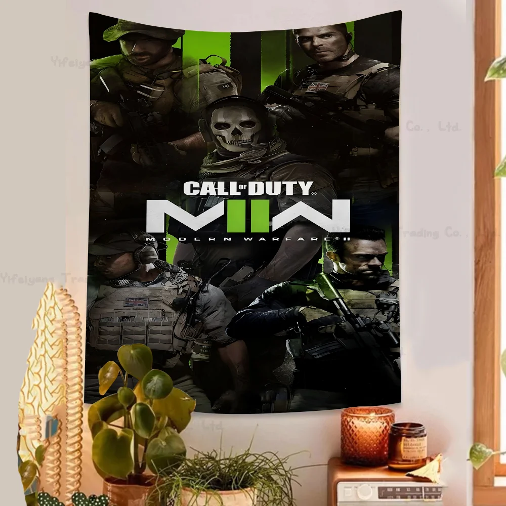 C-Call Of Duty Game Tapestry Art Printing Art Science Fiction Room Home Decor Wall Art Decor