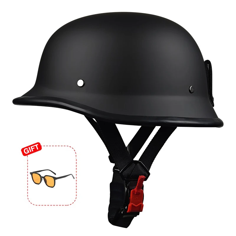 18 Half helmet motorcycle helmet Electric Vehicle bike Riding Locomotive for Cruiser Retro Four seasons Unisex teenager child