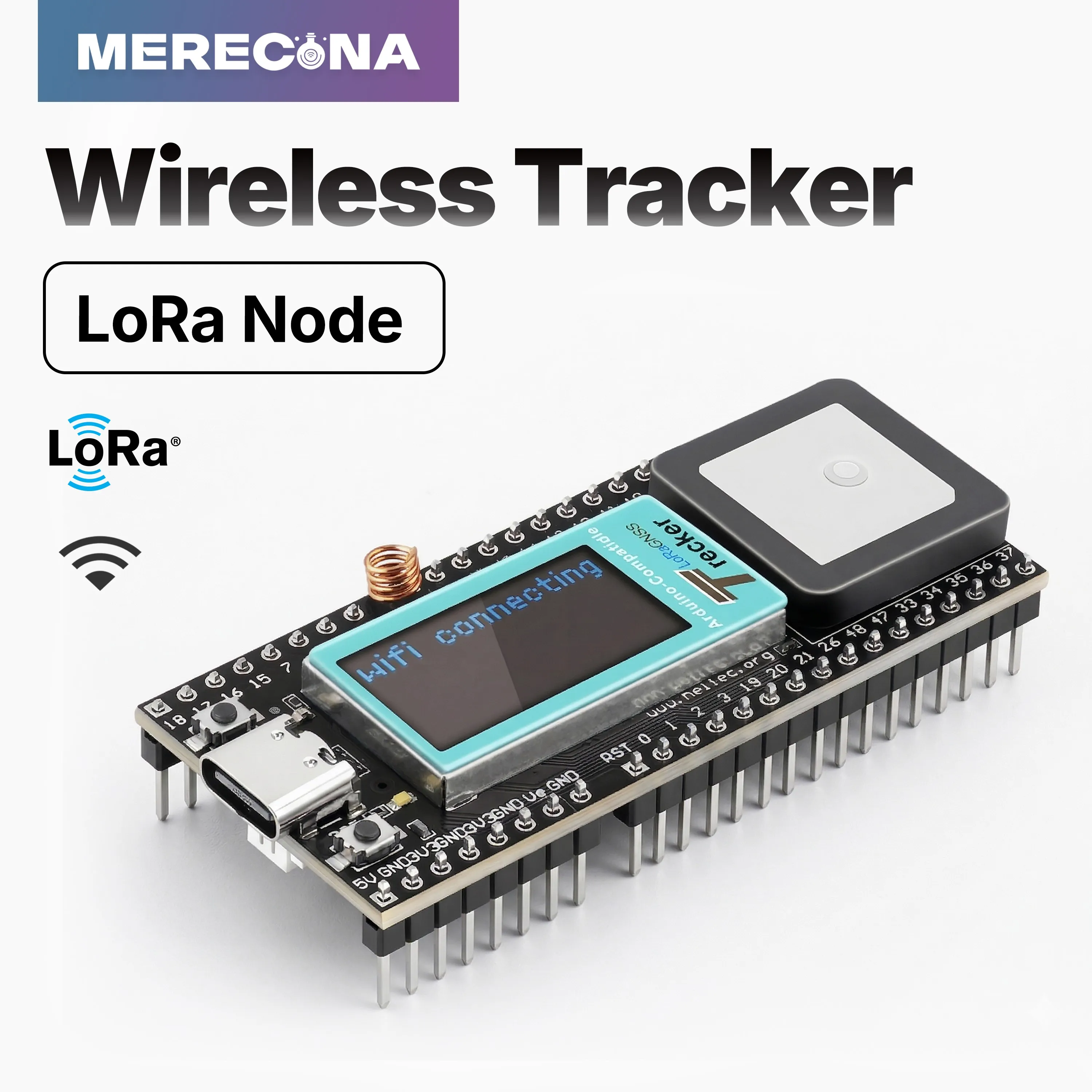 

Беспроводной трекер Heltec Meshcore ESP32-S3FN8, комплект для разработки, совместимый с SX1262, Wi-Fi, Bluetooth, LoRa, Arduino, GPS, UC6580