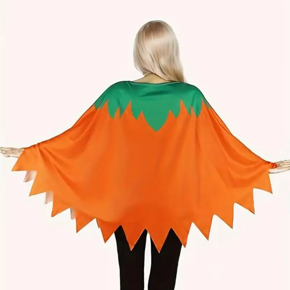 

Серебристый дизайн тыквенный плащ с повязкой на голову тыква косплей костюм ведьмы вечерние маскарадная ткань