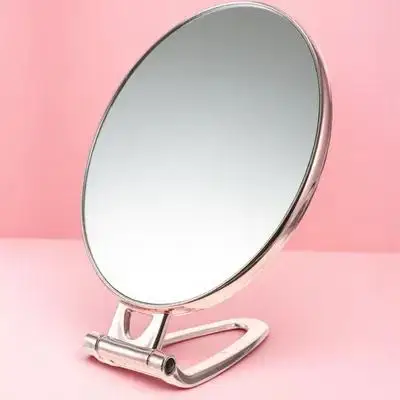 

Multi Purpose Double Sided Handheld Makeup Mirror with Magnifying Side for Applying Makeup Wearing Lenses Stylish Gift