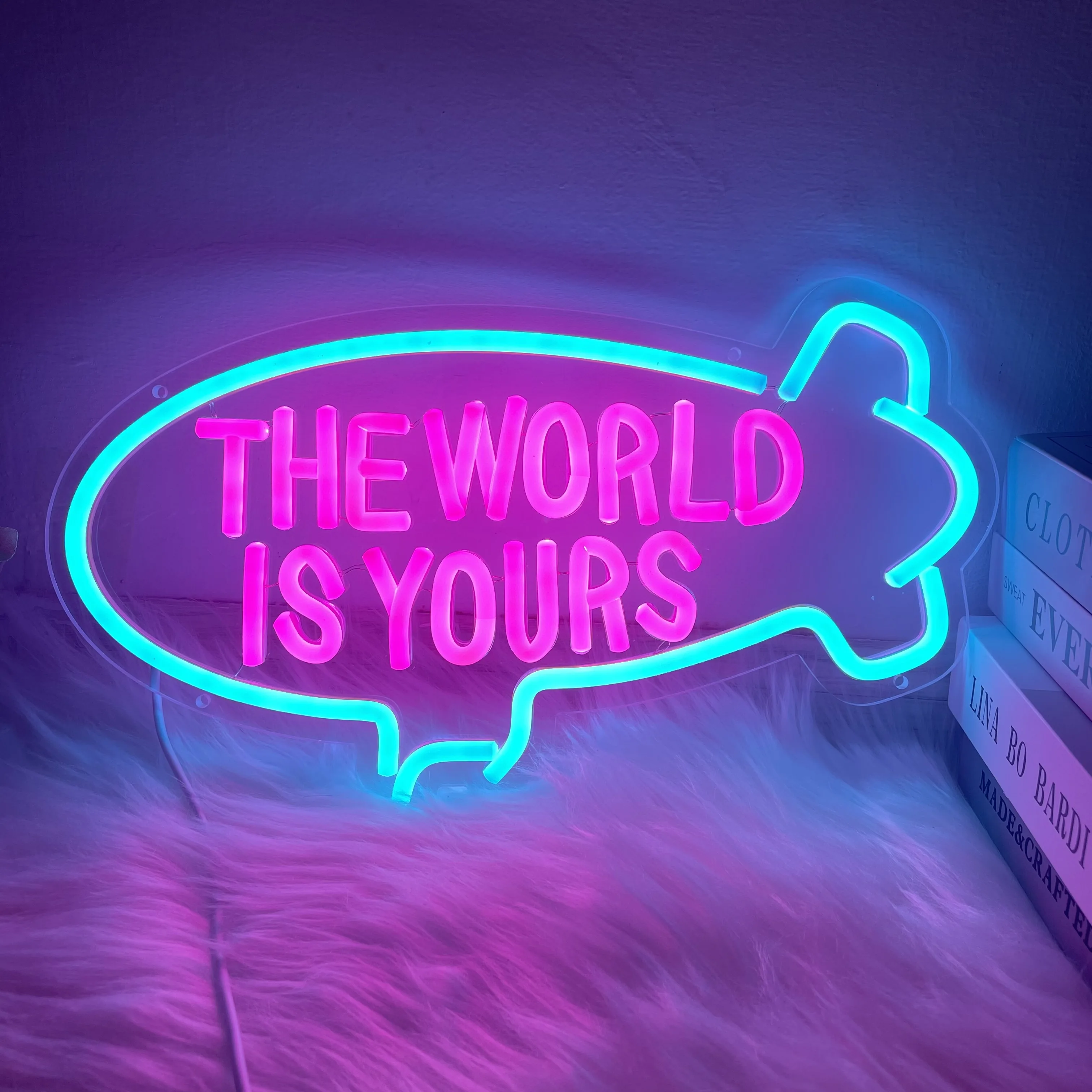 Imagem -04 - The World is Yours Neon Sign Decoração do Quarto Decoração do Quarto Adolescentes Crianças Presentes de Aniversário