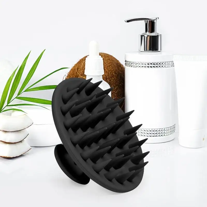 Soft Silicone Scalp Massager With Flexible Bristles For Home Shower Hair Care Massage Cleansing
