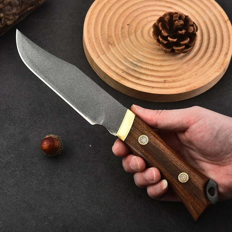 

Small knife outdoor survival knife high hardness steel collection high hardness sharp knife outdoor carry knife sheath