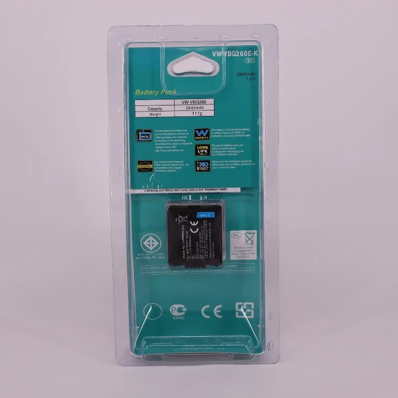 VBG260 Battery 2640mAh Full Decode for Sony HDR-CX680 CX675 CX450 CX900 PXW-Z90 FDR-AX60 AX700 H258GK DX1GK Camcorder