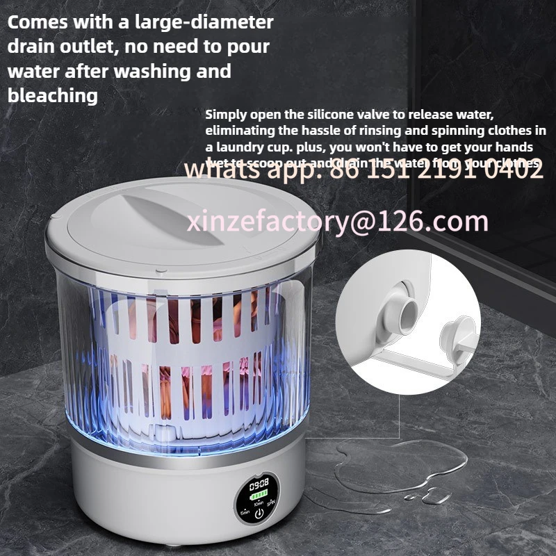 

Customizable 3L Mini Washing Machine Travel Washing Machine Portable Home Clothes Socks Underwear Cleaning Washing Machine