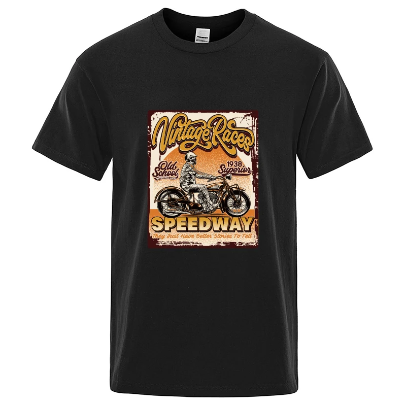 Men Enfield Cycle Co Ltd 1938 Classic T Shirt Motorcycle Motor Race Pure Cotton Tops Funny Short Sleeve Crewneck Tees Summer