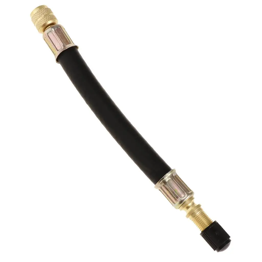 Car Tire Valve Extension Adaptor Black Cap 140mm Rubber Valve Stem for RV Trailer Bus Heavy Vehicle