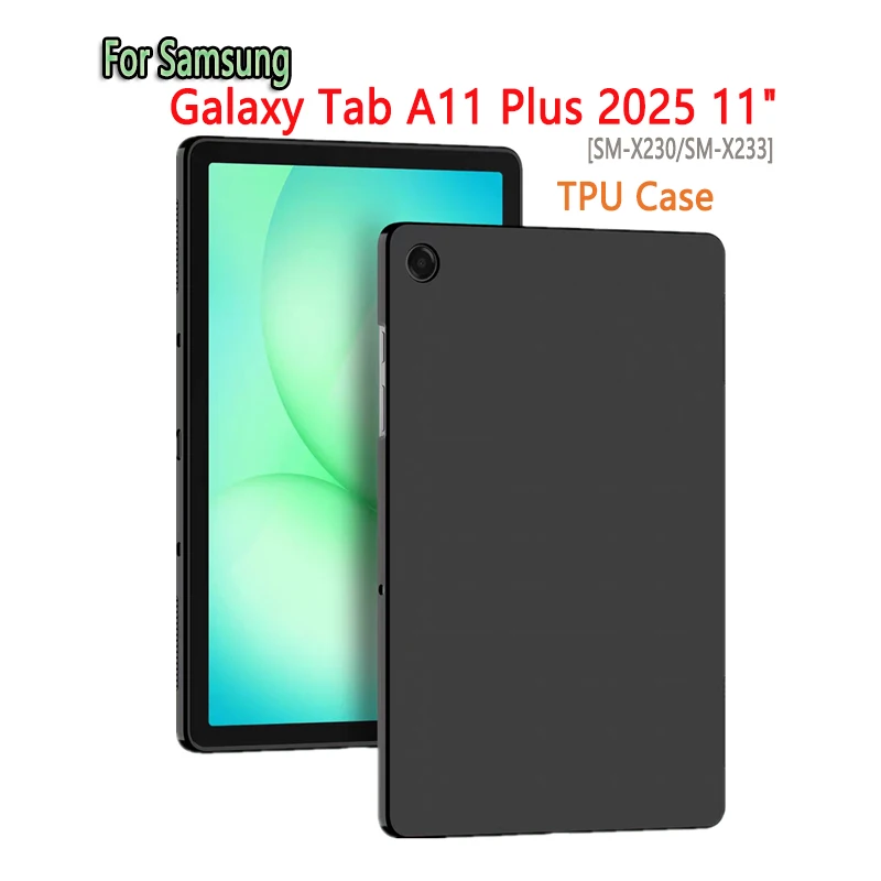 

Чехол для Samsung Galaxy Tab A11 Plus, чехол 2025, 11 дюймов, подушка безопасности, силиконовый мягкий ТПУ, чехол A11 + SM-X230/SM-X233, 11 дюймов, чехол для планшета