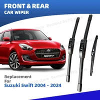 Escobilla limpiaparabrisas delantera y trasera LHD para Suzuki Swift Hatchback RS AZG A2L MK1 MK2 MK3 2004 - 2024, accesorios deportivos para parabrisas