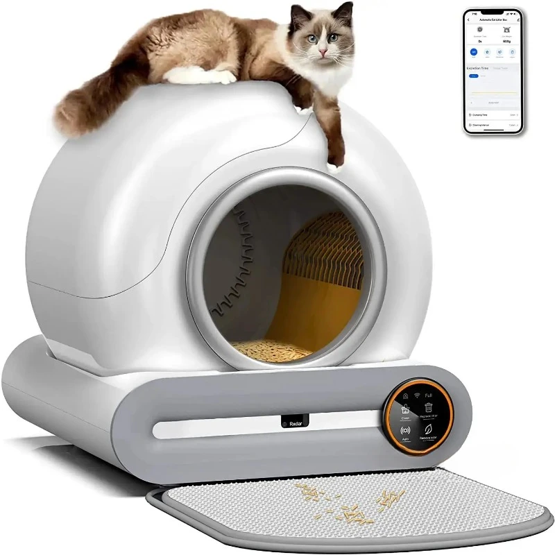 Smart Self Cleaning Cat Litter Box Automatic Cleaning Cat Toilet App Control Lonic Deodorizer Cat Litter Tray Arenero Gato