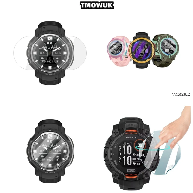 

9H Tempered Glass With Smooth Touch For Garmin Instinct 2 2X 3 3E Crossover 40 45 50 Mm