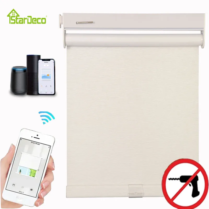 Cordless Smart Electric Roller Blinds, Sunscreen, Motorized Window, Translucent Shades, Living Room, Bedroom, Best Selling