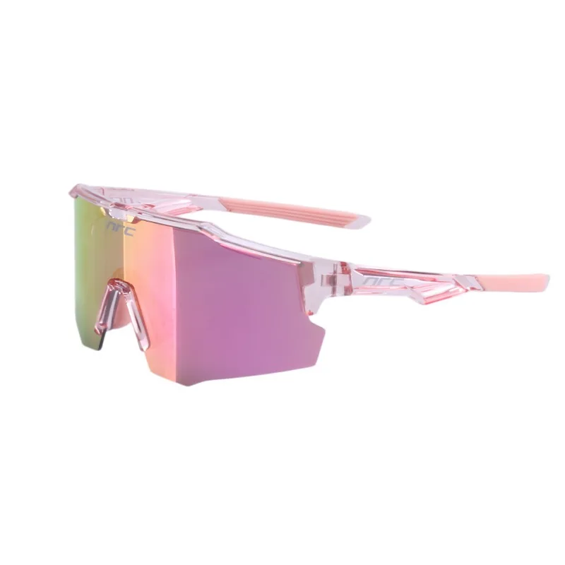 Half Frame Outdoor Sports Cycling Sunglasses, PC Color Enhancing Lens, Support Prescription Insert for MTB Road Bike Running