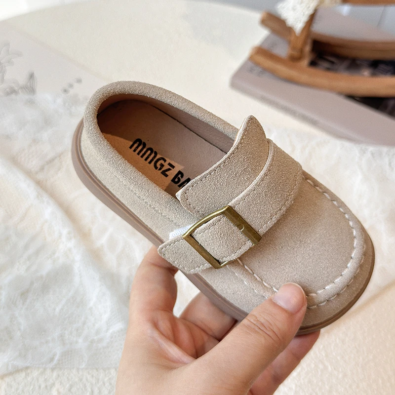

Girls Flats Spring Fall Shallow Lazy Loafers Shoes for Kids Girl Comfortable Soft Suede Sneaker Casual School Shoes Child