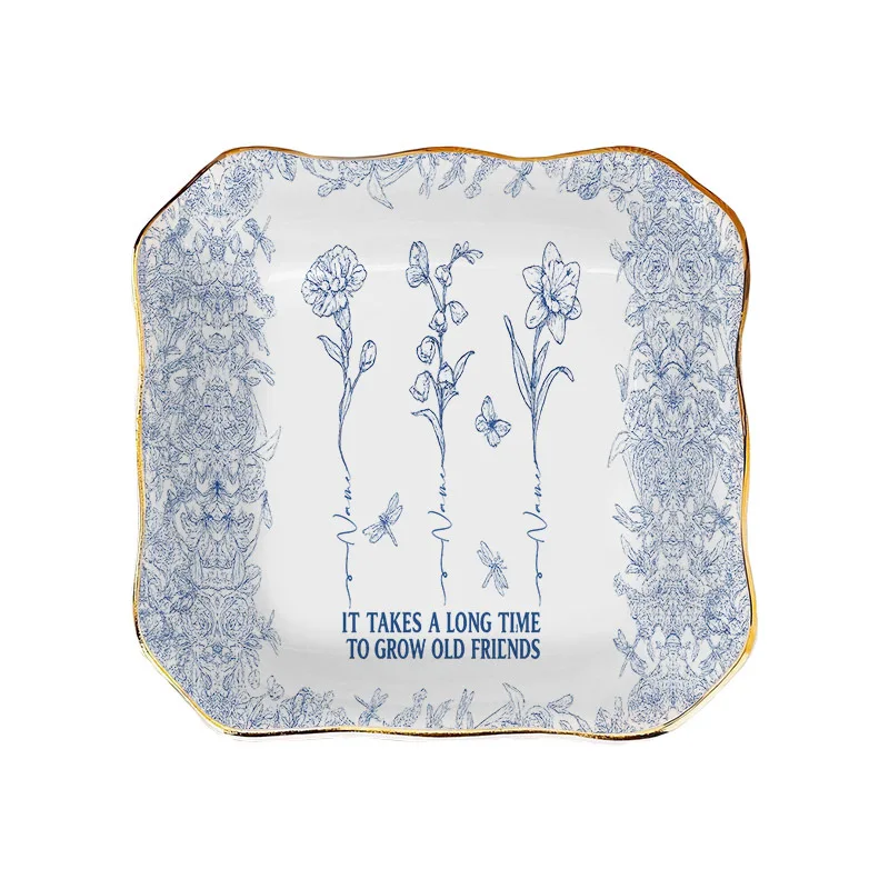 1pc of Customized Gift for Best Friends, Featuring a Wedding Ring Dish with Patterns. This Bridesmaid Gift for Women Serves As a