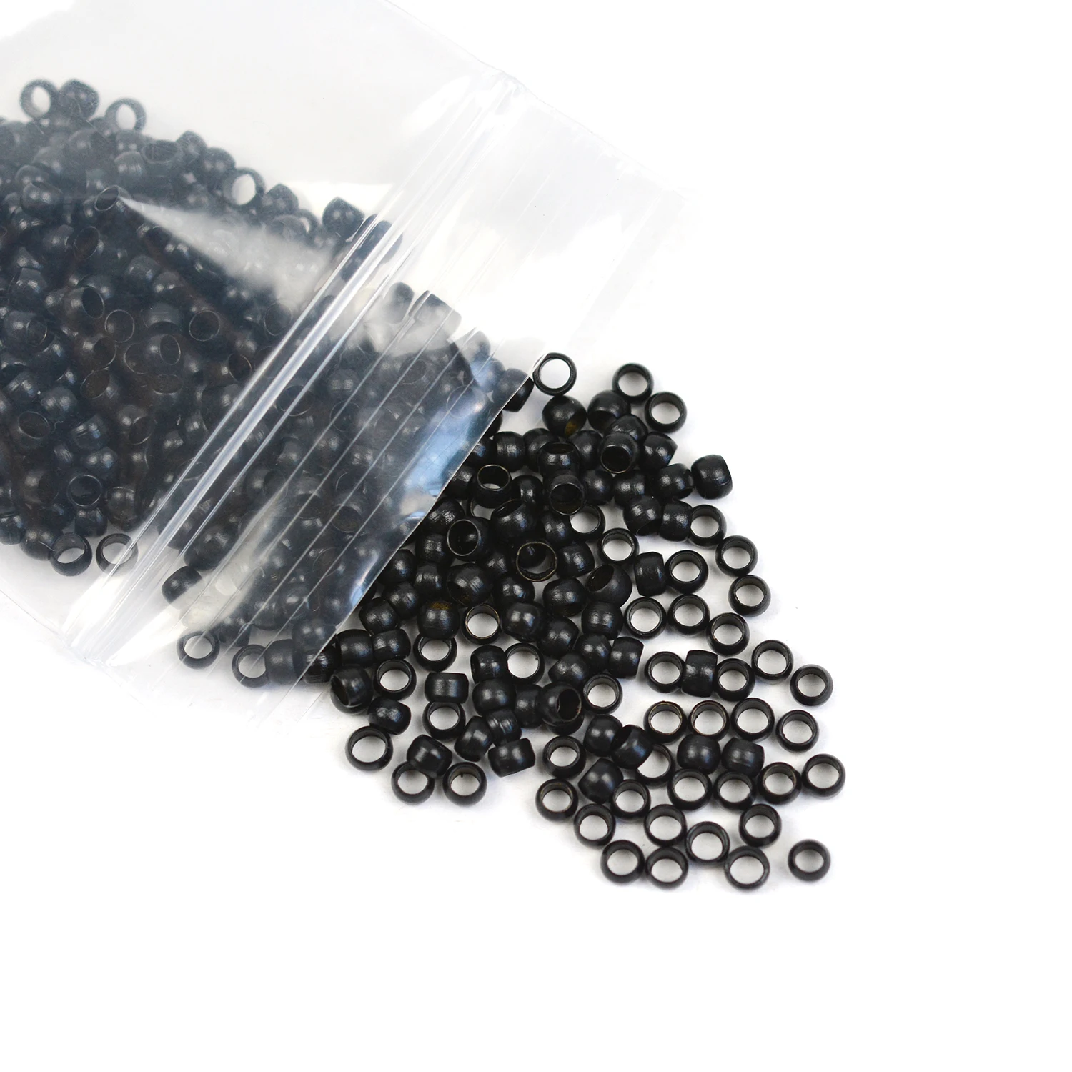 500Pcs 3.0mm Copper Nano Rings Without Silicone Micro Rings Links Beads for Human Hair Extensions 4 Colors Optional