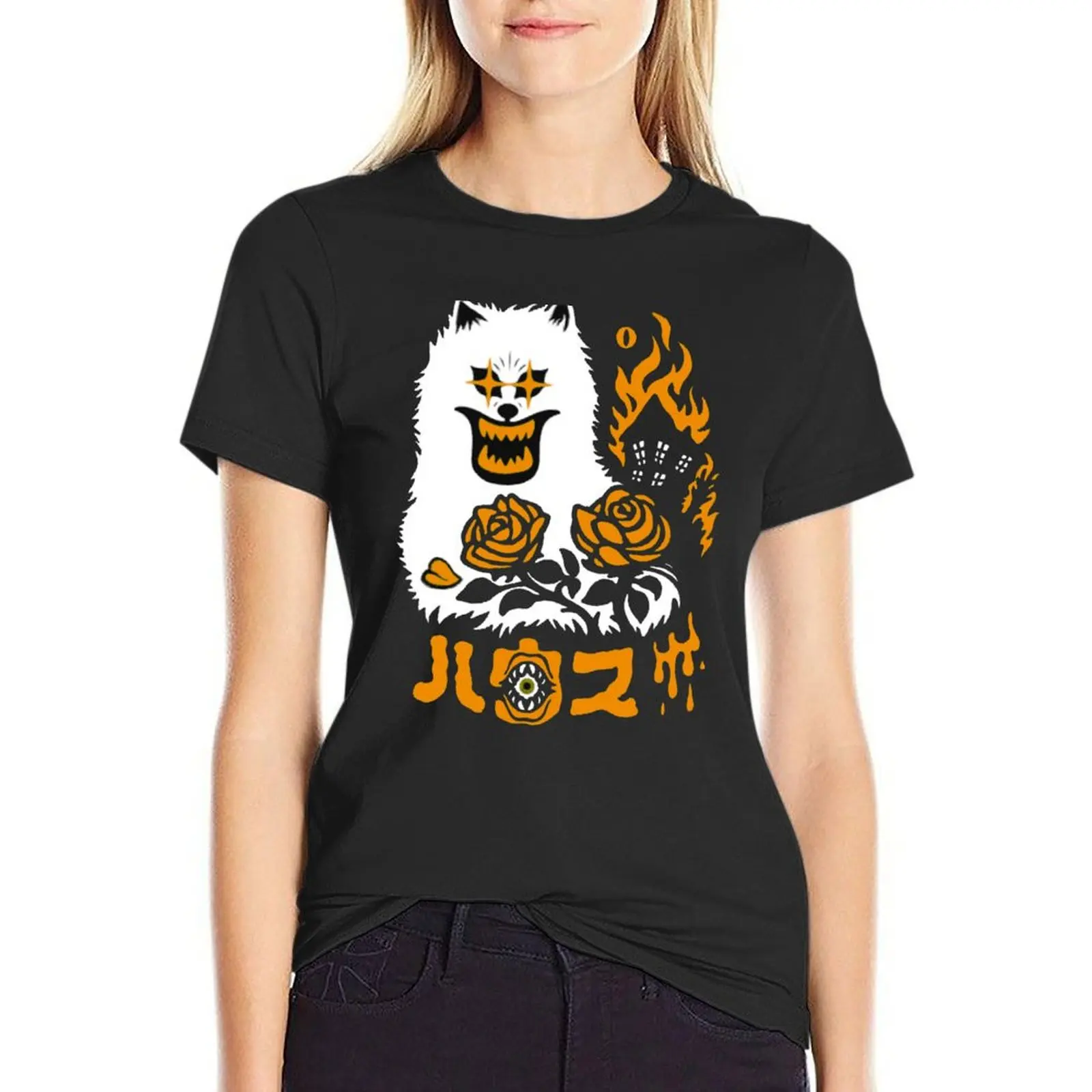 

Hausu (ハウス) Retro Japanese Horror Movie T-Shirt animal print shirt for girls heavyweights anime clothes anime Women clothing
