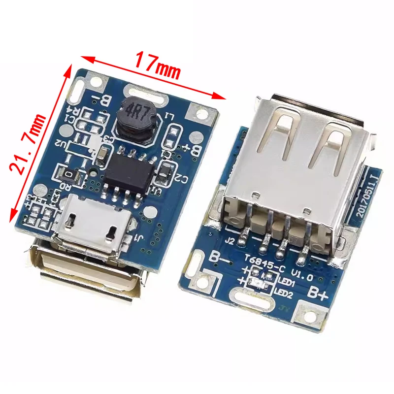 5V Boost Converter Step-Up Power Module Lithium Battery Charging Protection Board LED Display USB For DIY Charger 134N3P TYPE-C