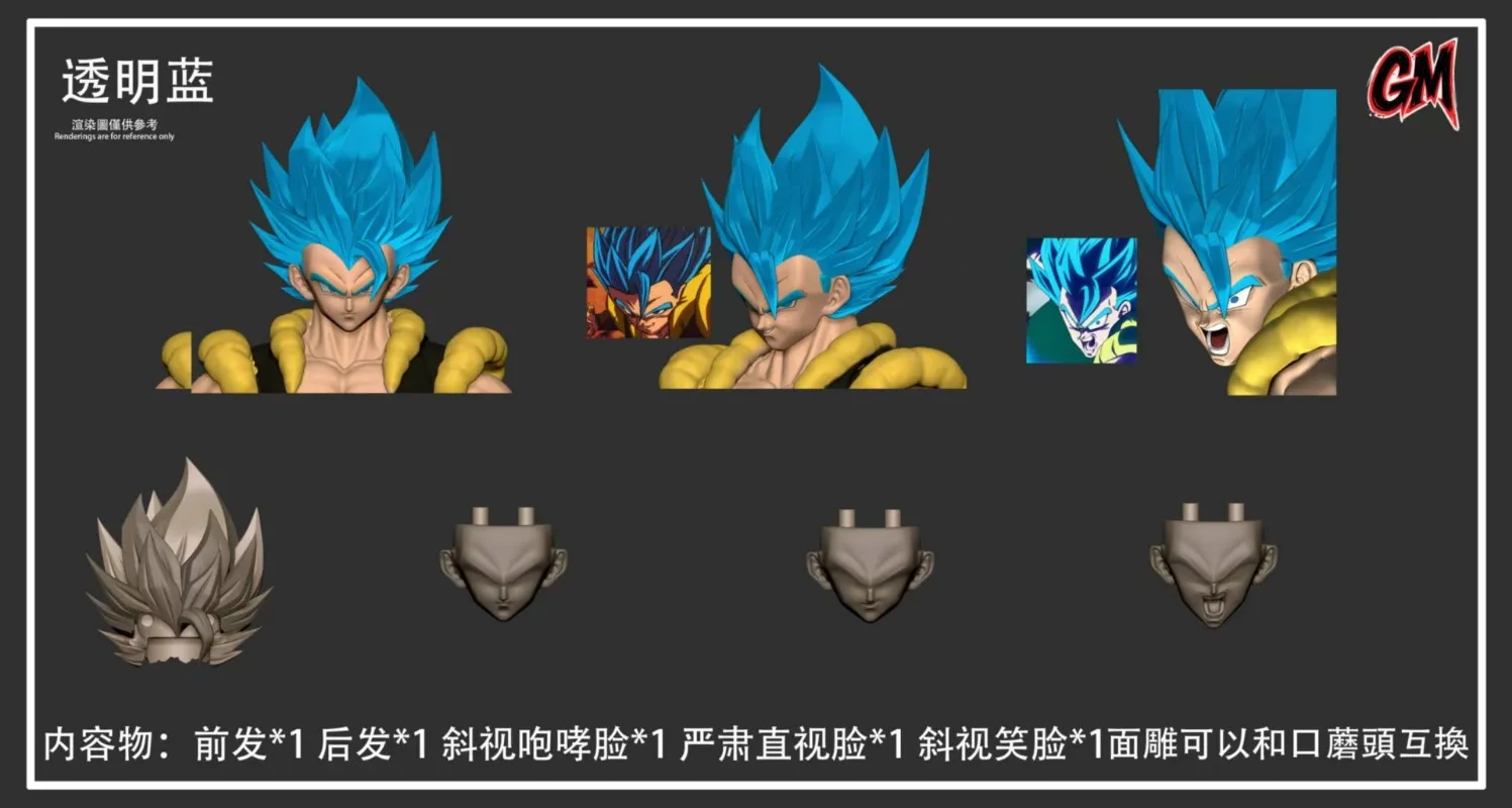 حزمة ملحقات Dragon Ball SHF Gogeta تتكيف مع: Mushroom Hanlin Play/Magic Pact المنقولة Gogeta