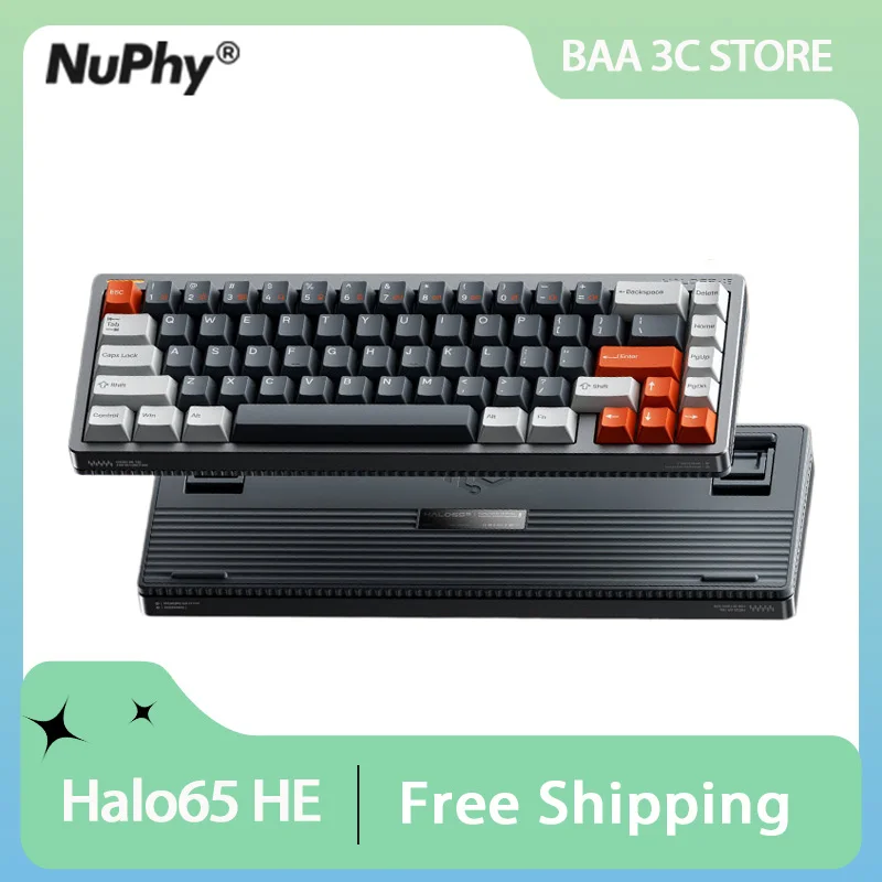 Nuphy Halo65 He Magnetic Switch Mechanical Gaming Keyboard Gateron Jade Pro Switch Customized E-Sport Special 8k 0.02mm Rt Gift