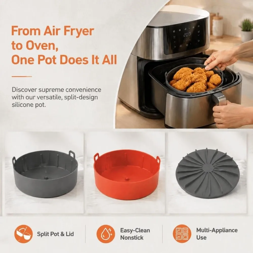 Lebensmittelechter Silikon-Top – Air Fryer Silicone Pot Liner Bewertung und Preis