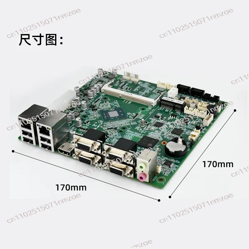 Ultra-thin Industrial Motherboard J1900 Quad-Core CPU Dual LAN Mini ITX Mainboard EITX-7129