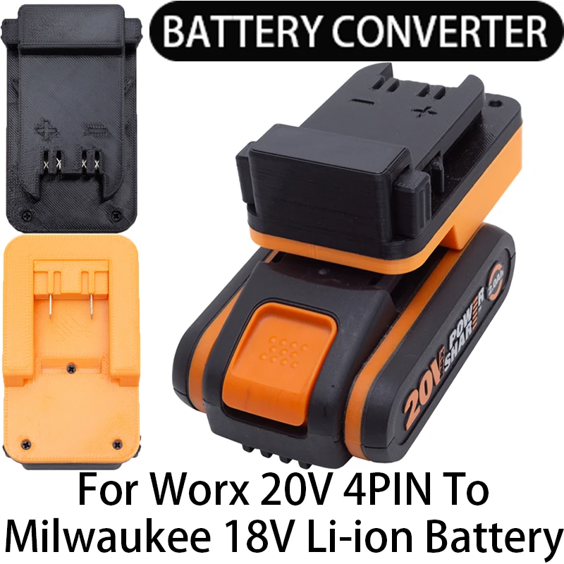 

Battery Adapter For Milwaukee 18V LI-ion tool Convert to WORX 20V 4PIN LI-ion battery adapter power tool accessories