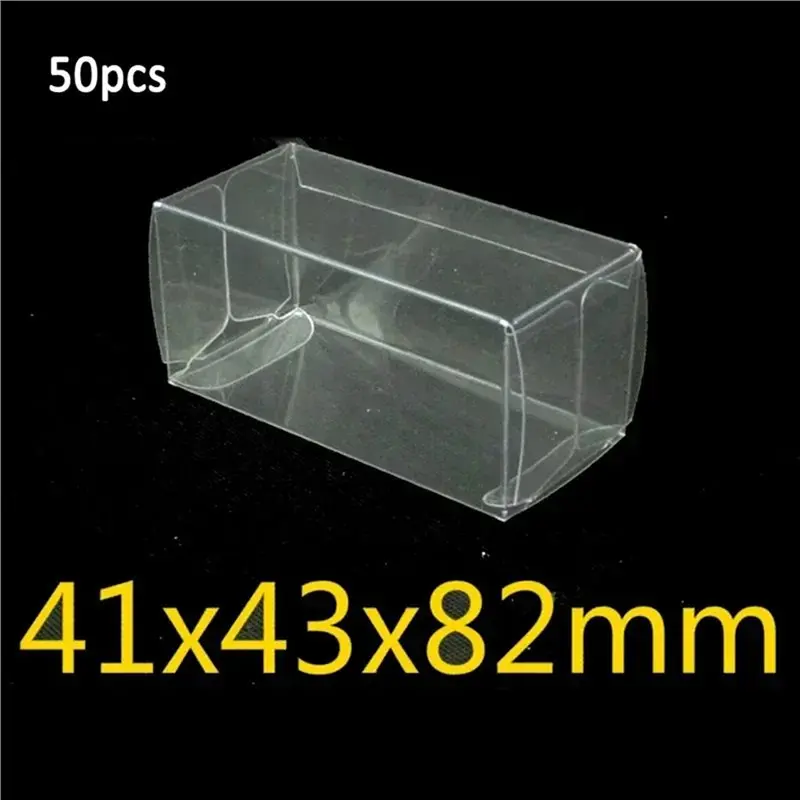 Home Storage PVC Protector Boxes 50Pcs 41X43x82mm Tool Organization 1:64 Car Box Case Display Box