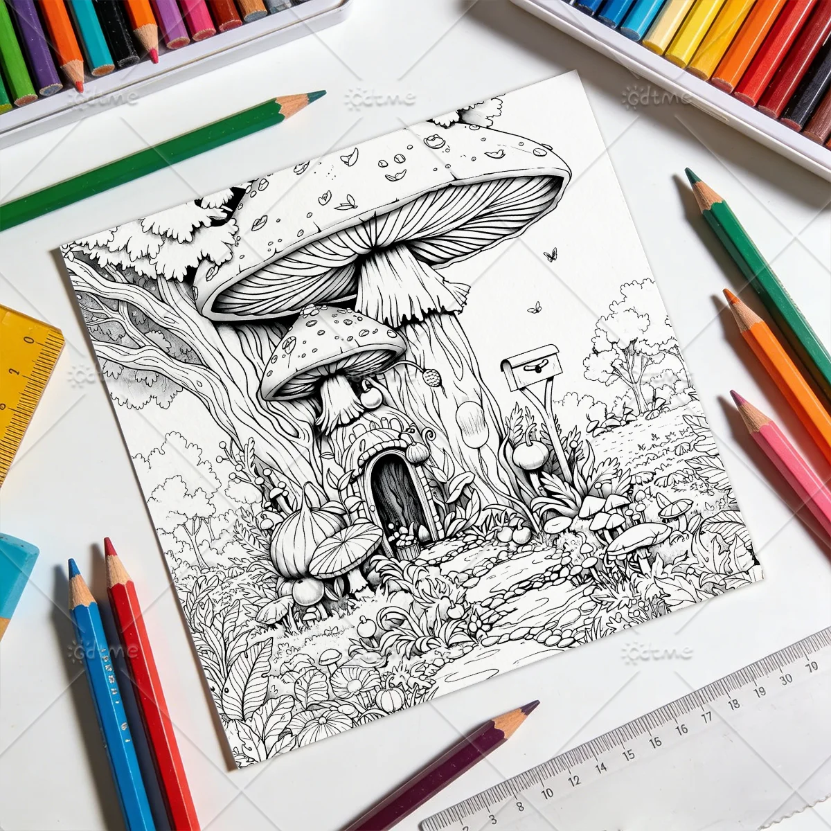 FAIRYLAND Malbuch für Erwachsene mit niedlichen, gemütlichen täglichen Aktivitäten zur Entspannung (Cozy Spaces Coloring) – Detail 5
