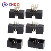 5PCS DC3 SMT Cable Plug 1.27mm Spacing Patch Simple Bull Horn Socket IDC Connector Socket Pin 8/10/12/16/20/26/34/40/50p