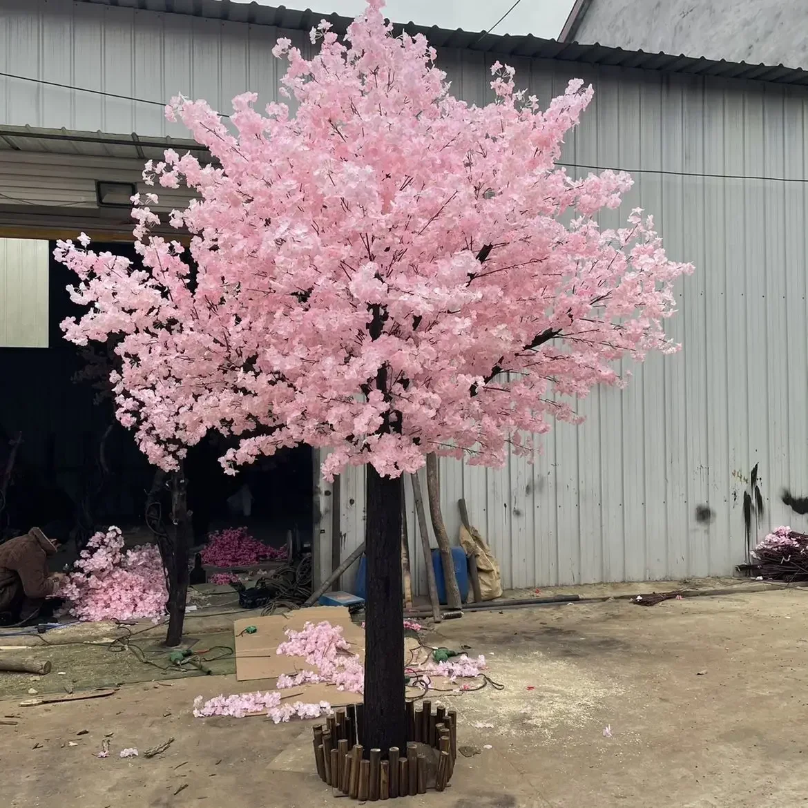 Artificial Cherry Tree Plant, False Tree, Green Banyan, Wedding Party Decoration, Festival Stage, Garden, Home Decoration