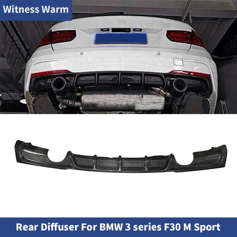 F30 Carbon Fiber Rear Bumper Exhaust Diffuser Lip Spoiler for Bmw 3 Series F30 328i 320i M-tech Sport Bumper