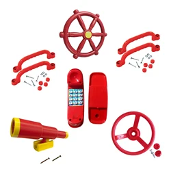 Playground Accessories for Kids Outdoor Playground Equipment Set for Backyard Playhouse Swingset Attachments Pirate Ship Wheel