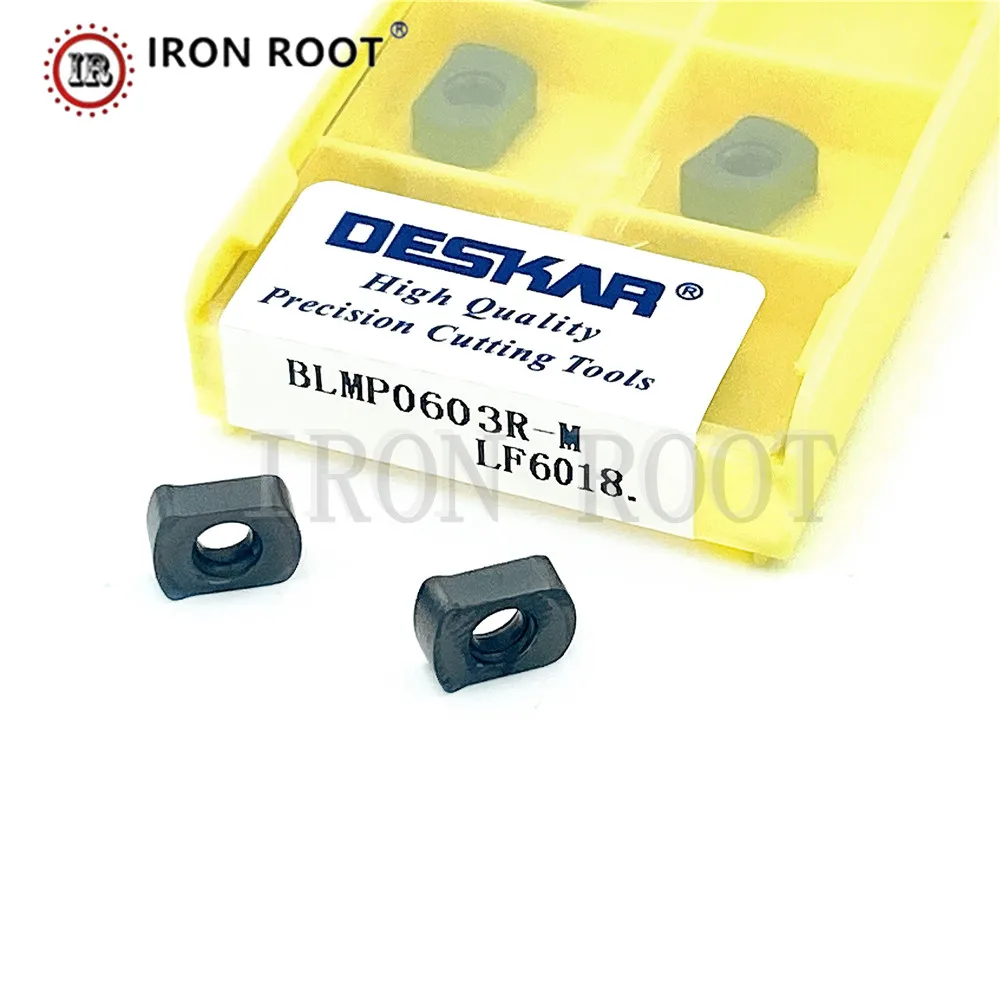 DESKAR BLMP0603R-M LF6018 Carbide Insert Double Sided 4 Edges High Feed Milling Inserts CNC Milling Cutter for TEBL06 Holder