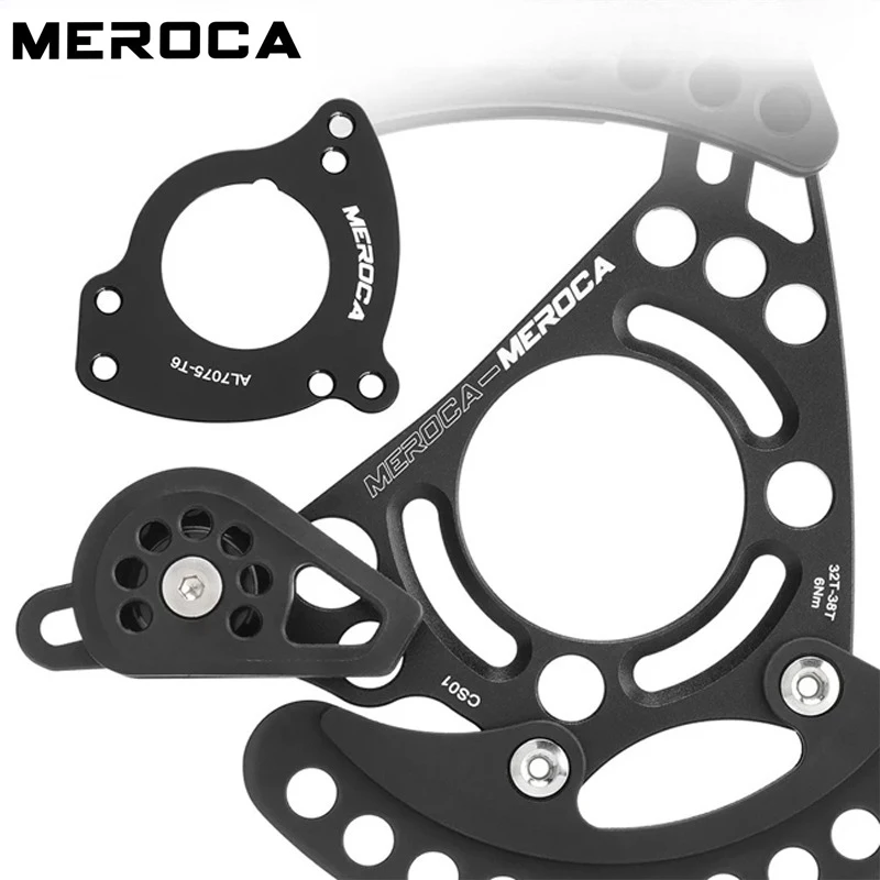 

MEROCA Mountain Bike Single Disc Chain Guide Adapter - Stable Chain Adapter with BB Middle Lock, Compatible with ISCG03/05