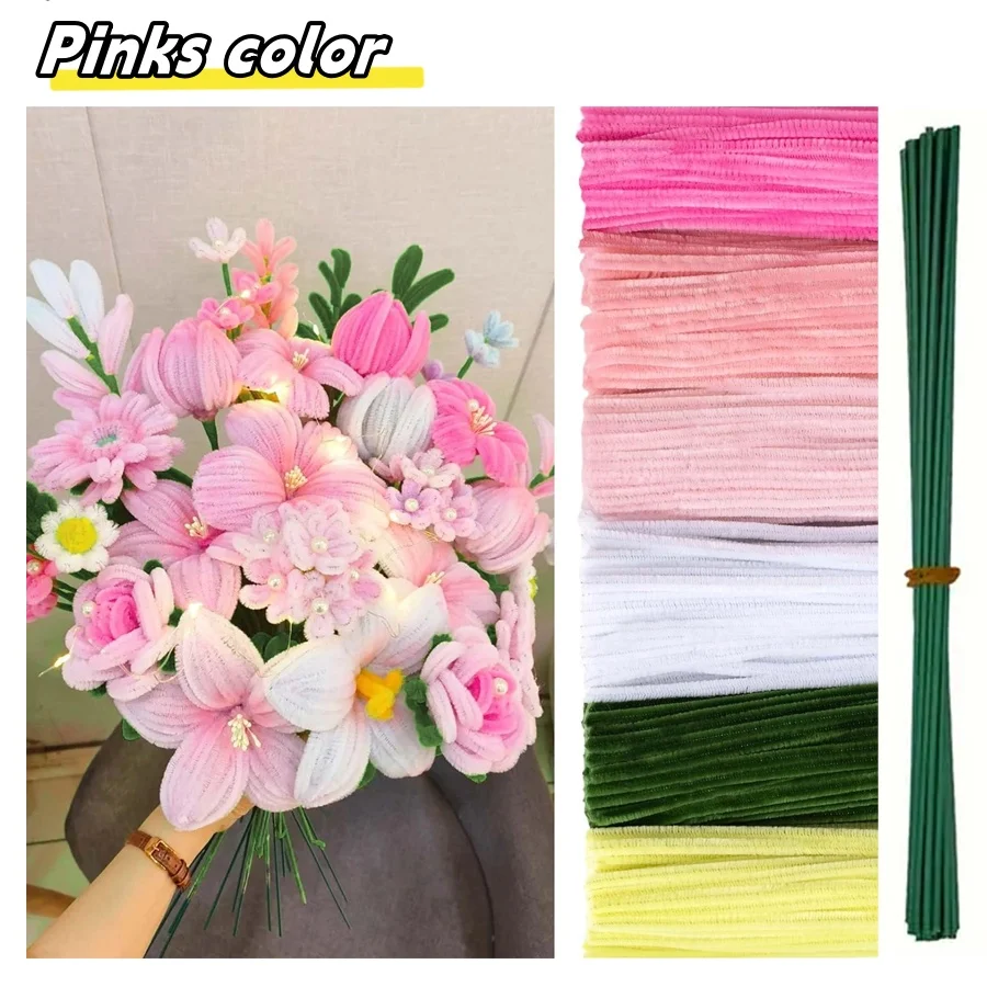 500/600 stuks pijpreinigers chenille stengels 12 inch ambachtelijke benodigdheden bulk voor doe-het-zelf kunst- en ambachtelijke projecten creatief cadeau