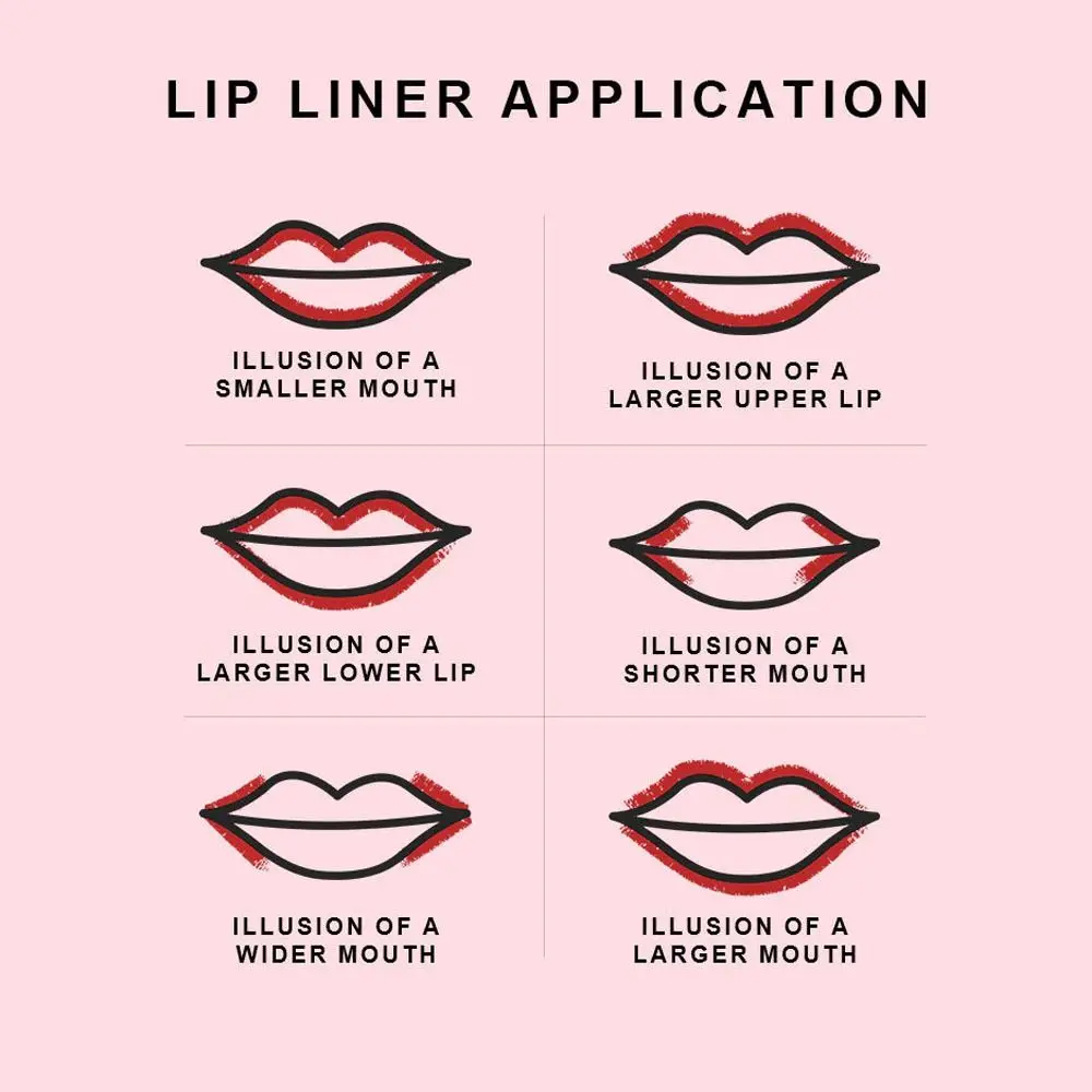Professional Long-Lasting Matte Lip Liner Perfect Outline Filling Plumping Lip Makeup Lipliner Waterproof Smooth Lipstick Pencil